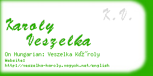 karoly veszelka business card